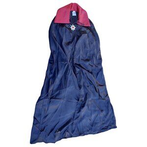 Unisex Vampire Cape/Cloak Accessory Black, Red Collar with Gold and Red Pendant